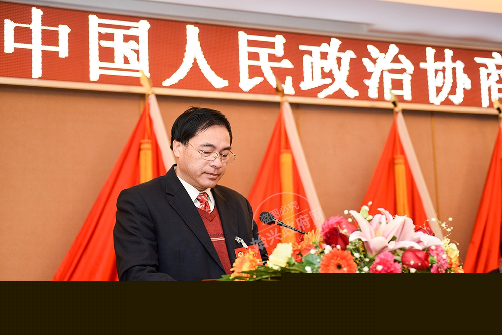 縣政協副主席鄧炳光作提案工作報告